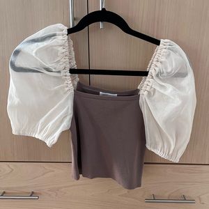 Puff sleeve crop top